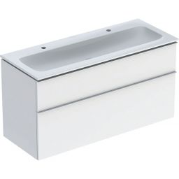 Geberit iCon Set Slim umywalka z szafką 120 cm zestaw meblowy biały połysk/biały mat 502.338.01.1