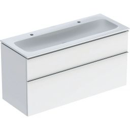 Geberit iCon Set Slim umywalka z szafką 120 cm zestaw meblowy biały połysk/chrom 502.338.01.2