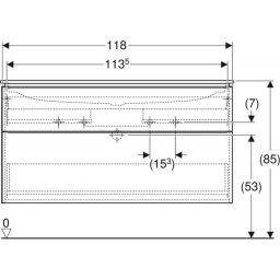 Geberit iCon Set Slim umywalka z szafką 120 cm zestaw meblowy szary piaskowy połysk/szary piaskowy mat 502.338.JL.1