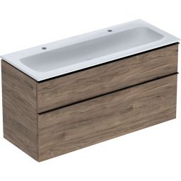 Geberit iCon Set Slim umywalka z szafką 120 cm zestaw meblowy orzech hickory/lava mat 502.338.JR.1
