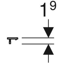 Geberit iCon uchwyt meblowy 36.7 cm biały mat 502.356.01.1