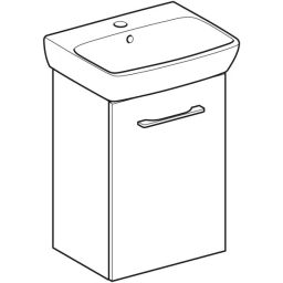 Geberit Selnova Square szafka 45 cm wisząca z umywalką biały 502.746.00.1
