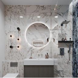 Guarda Corin lustro 110 cm okrągłe z oświetleniem FLA-COR-110x110