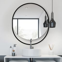 Guarda Ravel lustro 90x105 cm owalne czarny FOR-RAV-CZARNY-90X105