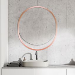 Guarda Ravel lustro 70x85 cm owalne miedź FOR-RAV-MIEDZ-70X85