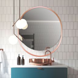 Guarda Ravel lustro 70x85 cm owalne miedź FOR-RAV-MIEDZ-70X85