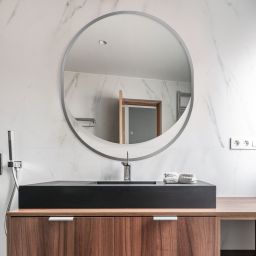 Guarda Ravel lustro 70x80 cm owalne srebrny FOR-RAV-SREBRNY-70X85