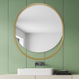 Guarda Ravel lustro 70x85 cm owalne złoty FOR-RAV-ZLOTY-70X85