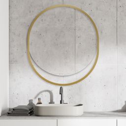 Guarda Ravel lustro 70x85 cm owalne złoty FOR-RAV-ZLOTY-70X85