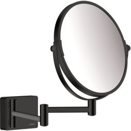 Hansgrohe AddStoris lusterko kosmetyczne 24,6x24,6 cm okrągłe czarny mat 41791670