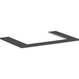 Hansgrohe Xelu Q blat naszafkowy 78x55 cm szary 54109910