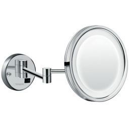 Hansgrohe Logis Universal lusterko kosmetyczne 21,7x21,7 cm okrągłe z oświetleniem chrom 73570000