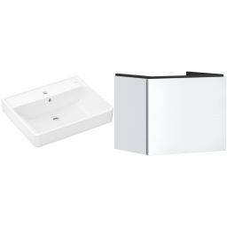 Zestaw Hansgrohe Xanuia Q umywalka z szafką Xilesa E 60 cm biały (54253700, 60133450)