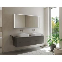 Kronenbach Cube 2.0 szafka 120x17x70 cm z lustrem srebro anodowane KB100208CR