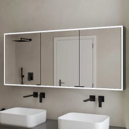 Kronenbach Cube 2.0 szafka 120x17x70 cm z lustrem czarny mat KB100220MB