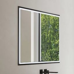 Kronenbach Cube 2.0 szafka 80x17x70 cm z lustrem czarny mat KB100225MB