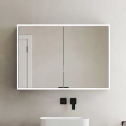 Kronenbach Cube 2.0 szafka 80x17x70 cm z lustrem czarny mat KB100217MB