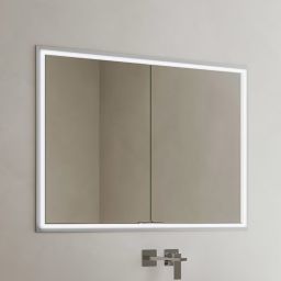Kronenbach Cube 2.0 szafka 100x17x70 cm z lustrem srebro anodowane KB100206CR