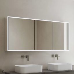 Kronenbach Cube 2.0 szafka 140x17x70 cm z lustrem srebro anodowane KB100209CR