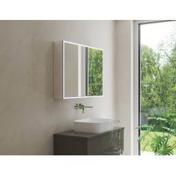 Kronenbach Cube 2.0 szafka 60x17x70 cm z lustrem srebrno anodowane KB100200CR