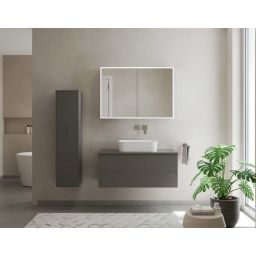 Kronenbach Cube 2.0 szafka 60x17x70 cm z lustrem srebrno anodowane KB100200CR