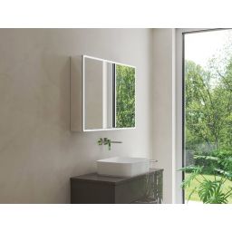 Kronenbach Cube 2.0 szafka 80x17x70 cm z lustrem srebrno anodowane KB100201CR