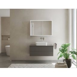 Kronenbach Cube 2.0 szafka 120x17x70 cm z lustrem srebro anodowane KB100203CR