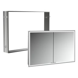 Zestaw Kronenbach Cube 2.0 szafka 100x17x70 cm z lustrem srebro anodowane z ramą montażową KB100206CR-Set