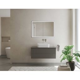 Kronenbach Cube 2.0 szafka 100x17x70 cm z lustrem srebro anodowane KB100206CR