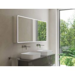 Kronenbach Cube 2.0 szafka 140x17x70 cm z lustrem srebro anodowane KB100209CR