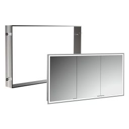 Zestaw Kronenbach Cube 2.0 szafka 120x17x70 cm z lustrem wpuszczana srebro anodowane z ramą montażową KB100212CR-Set