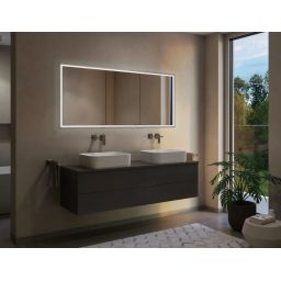 Kronenbach Cube 2.0 szafka 120x17x70 cm z lustrem wpuszczana srebro anodowane KB100212CR