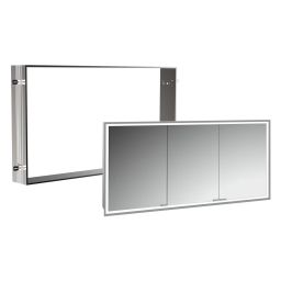 Zestaw Kronenbach Cube 2.0 szafka 140x17x70 cm z lustrem wpuszczana srebro anodowane z ramą montażową KB100213CR-Set