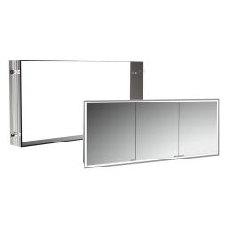 Zestaw Kronenbach Cube 2.0 szafka 160x17x70 cm z lustrem wpuszczana srebro anodowane z ramą montażową KB100214CR-Set