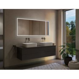 Kronenbach Cube 2.0 szafka 140x17x70 cm z lustrem wpuszczana srebro anodowane KB100213CR