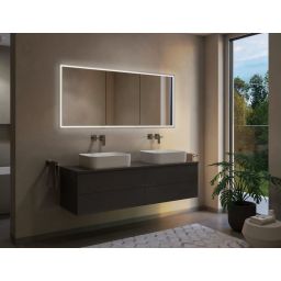 Kronenbach Cube 2.0 szafka 140x17x70 cm z lustrem wpuszczana srebro anodowane KB100213CR