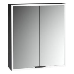 Kronenbach Cube 2.0 szafka 60x17x70 cm z lustrem czarny mat KB100216MB