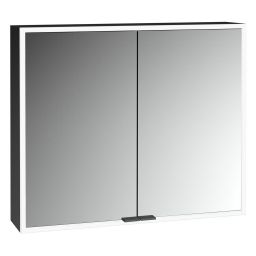 Kronenbach Cube 2.0 szafka 80x17x70 cm z lustrem czarny mat KB100217MB