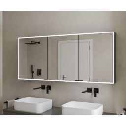 Kronenbach Cube 2.0 szafka 120x17x70 cm z lustrem czarny mat KB100220MB