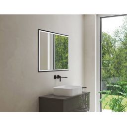 Kronenbach Cube 2.0 szafka 100x17x70 cm z lustrem wpuszczana czarny mat KB100226MB