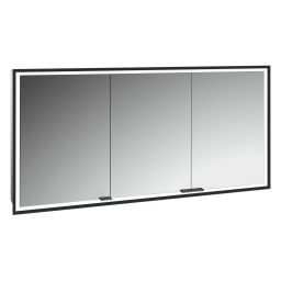 Kronenbach Cube 2.0 szafka 140x17x70 cm z lustrem wpuszczana czarny mat KB100229MB