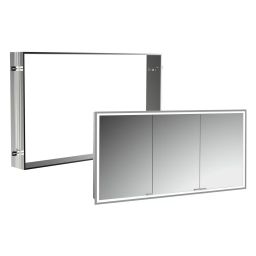 Zestaw Kronenbach Cube 2.0 szafka 130x17x70 cm z lustrem srebro anodowane z ramą montażową KB100233CR-Set