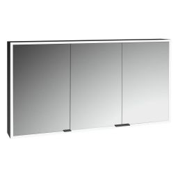 Kronenbach Cube 2.0 szafka 130x17x70 cm z lustrem czarny mat KB100234MB