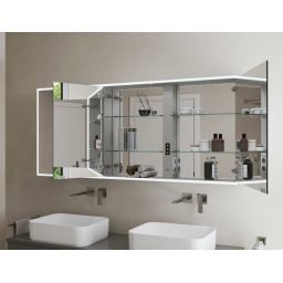 Kronenbach Cube 2.0 szafka 130x17x70 cm z lustrem srebro anodowane KB100236CR