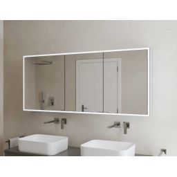 Kronenbach Cube 2.0 szafka 130x17x70 cm z lustrem srebro anodowane KB100236CR