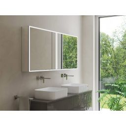 Kronenbach Cube 2.0 szafka 130x17x70 cm z lustrem srebro anodowane KB100236CR