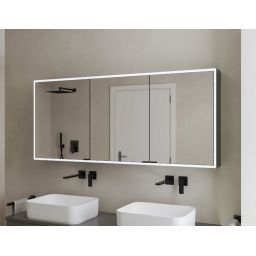 Kronenbach Cube 2.0 szafka 180x17x70 cm z lustrem czarny mat KB100238MB