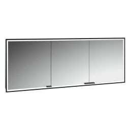 Kronenbach Cube 2.0 szafka 180x17x70 cm z lustrem wpuszczana czarny mat KB100239MB