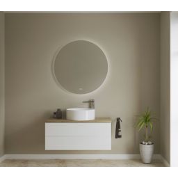 Kronenbach Moon lustro 90x90 cm okrągłe z oświetleniem z matą grzewczą KBM90