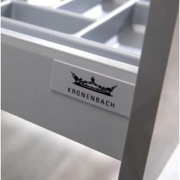 Kronenbach Cube szafka z blatem 161x48,7x23,5 cm podumywalkowa wisząca biały połysk-jasny dąb KBWTKOWT1612WHGH